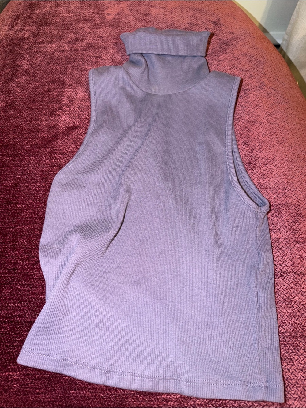 Zara Sleeveless Turtleneck Top - Lavender